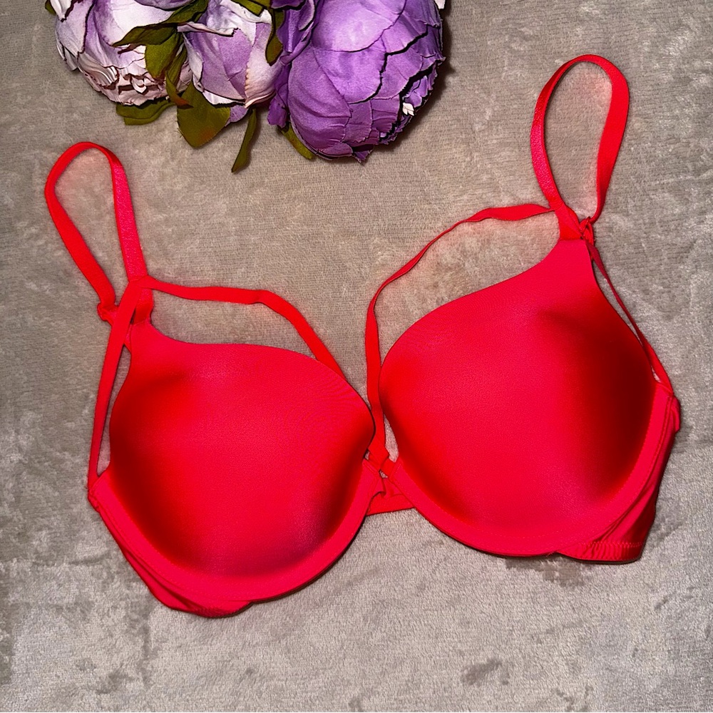 NEW Victoria’s Secret Bright Orange Strappy Bra - Picture 2 of 16